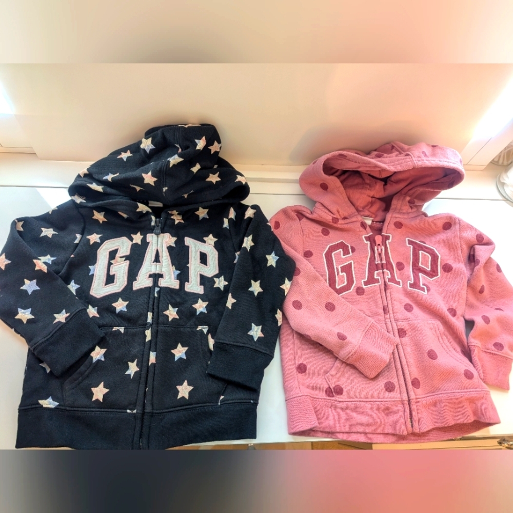 🌟✨ GAP Toddler Zip-Up Hoodie Duo (Size 4)